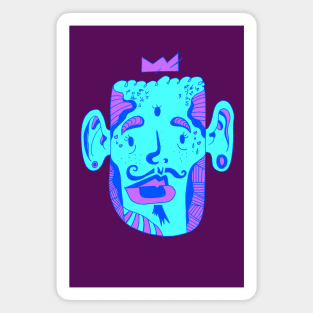 Blue Strange King Pierre Magnet